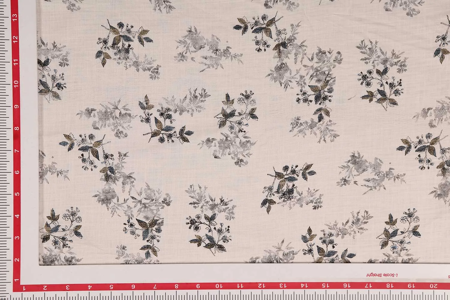Multicolor Floral Cotton Slub Fabric