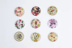 Multicolor Round Shaped 2 Hole Wooden Buttons