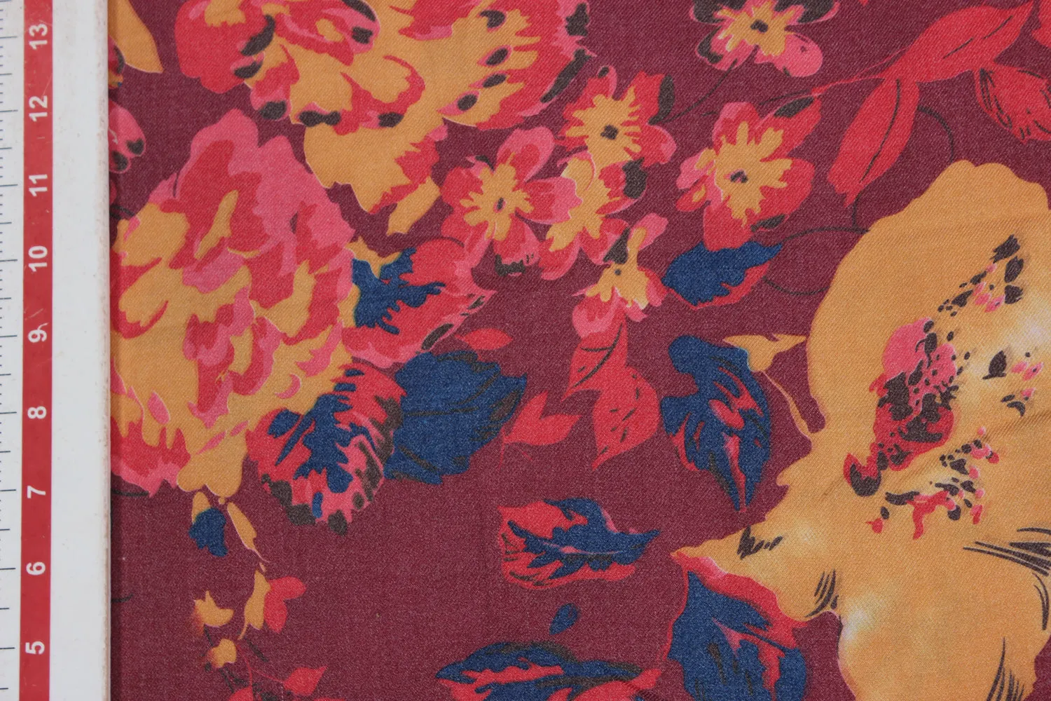 Multicolour Printed Spun Fabric