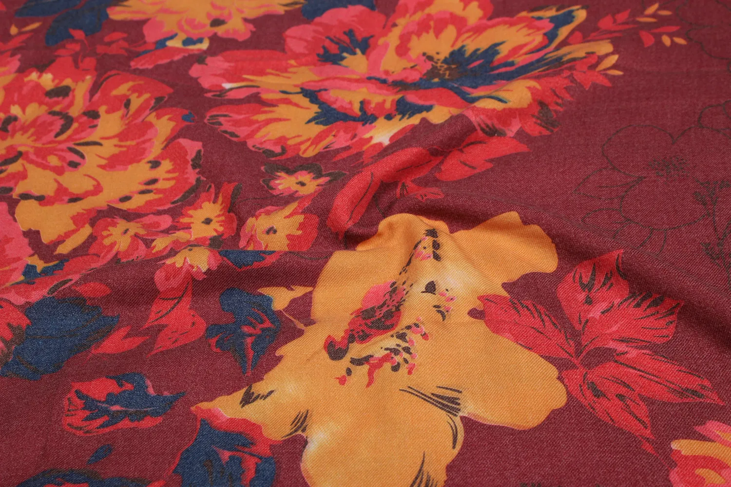 Multicolour Printed Spun Fabric