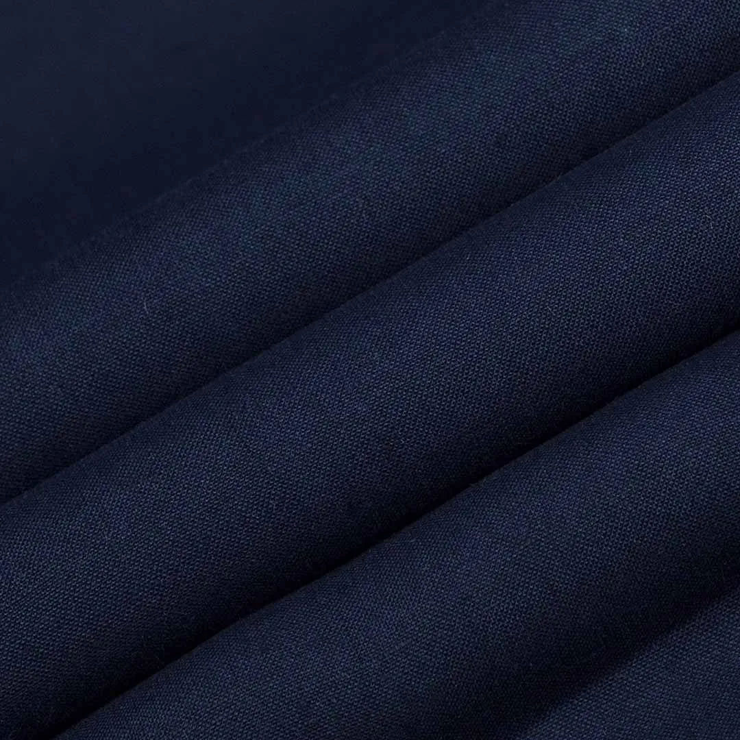 Nevada New Indigo Blue Plain Linen