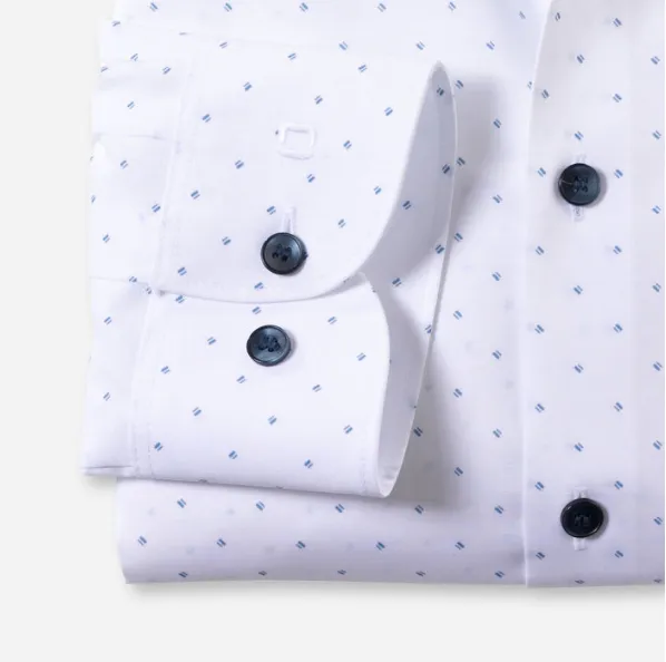 Olymp® Level 5 Body Fit Jaquard Shirt/White - New SS23