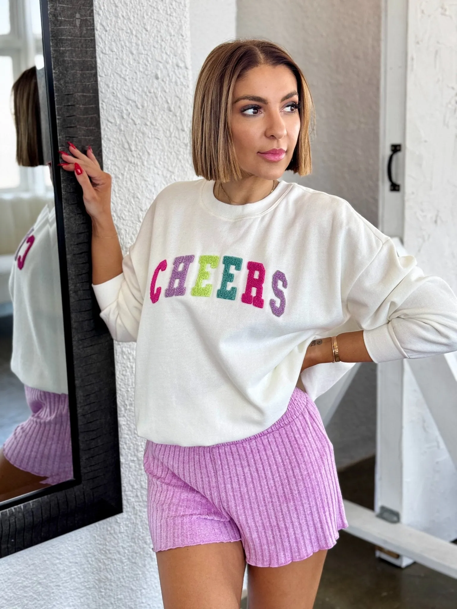Oversized Cheers Sweatshirt by Z Supply