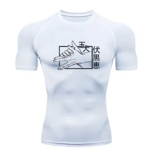 "FIERCE FOCUS" -  JJK - Megumi Fushiguro - Gym Compression Fit T-Shirt