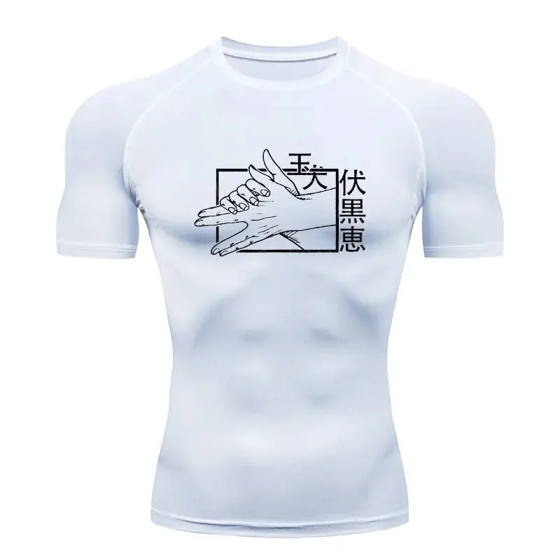 "FIERCE FOCUS" -  JJK - Megumi Fushiguro - Gym Compression Fit T-Shirt