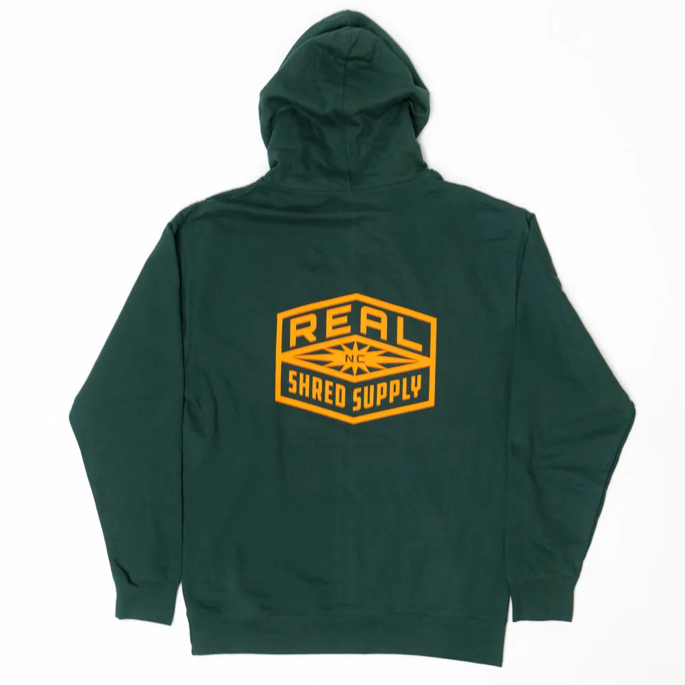 REAL Shred Supply Hooded Sweatshirt-Alpine Green