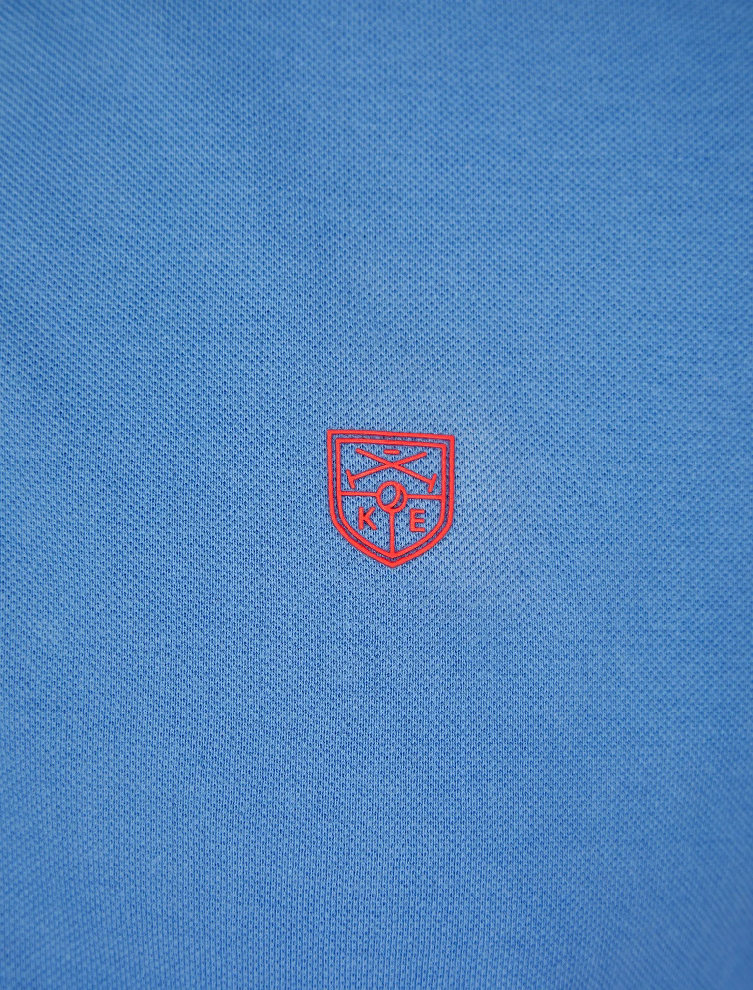 Saints Cotton Pique Polo Shirt in Blue Yonder - Kensington Eastside
