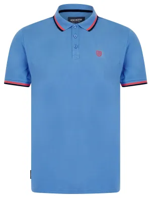 Saints Cotton Pique Polo Shirt in Blue Yonder - Kensington Eastside