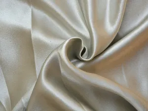 Silver Plain Moss Satin Fabric