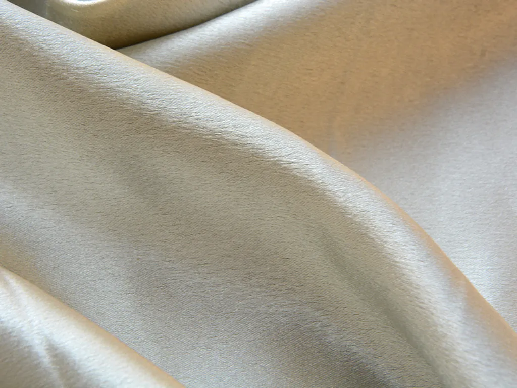 Silver Plain Moss Satin Fabric