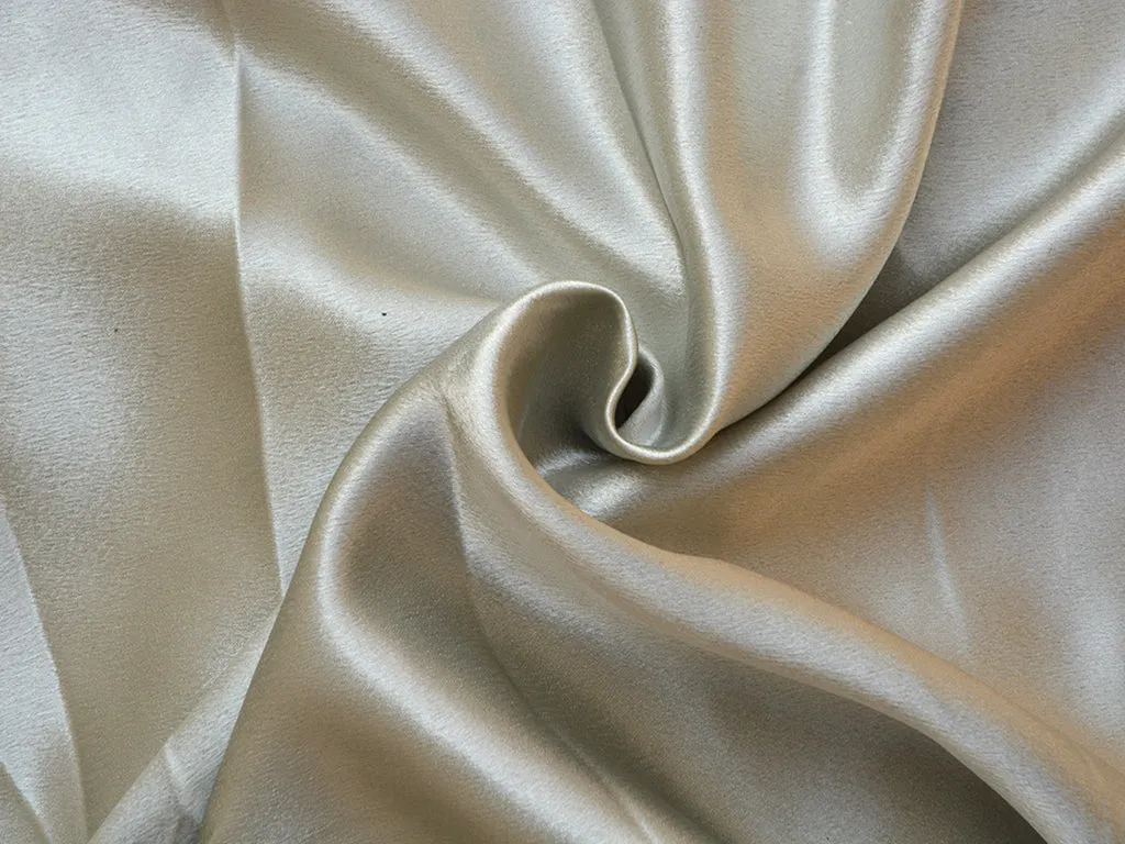 Silver Plain Moss Satin Fabric