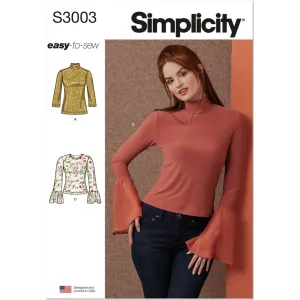 Simplicity Sewing Pattern S3003 Misses' Knit Tops