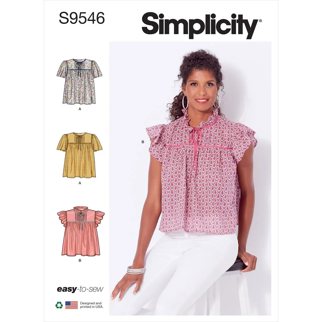 Simplicity Sewing Pattern S9546 Misses' Tops