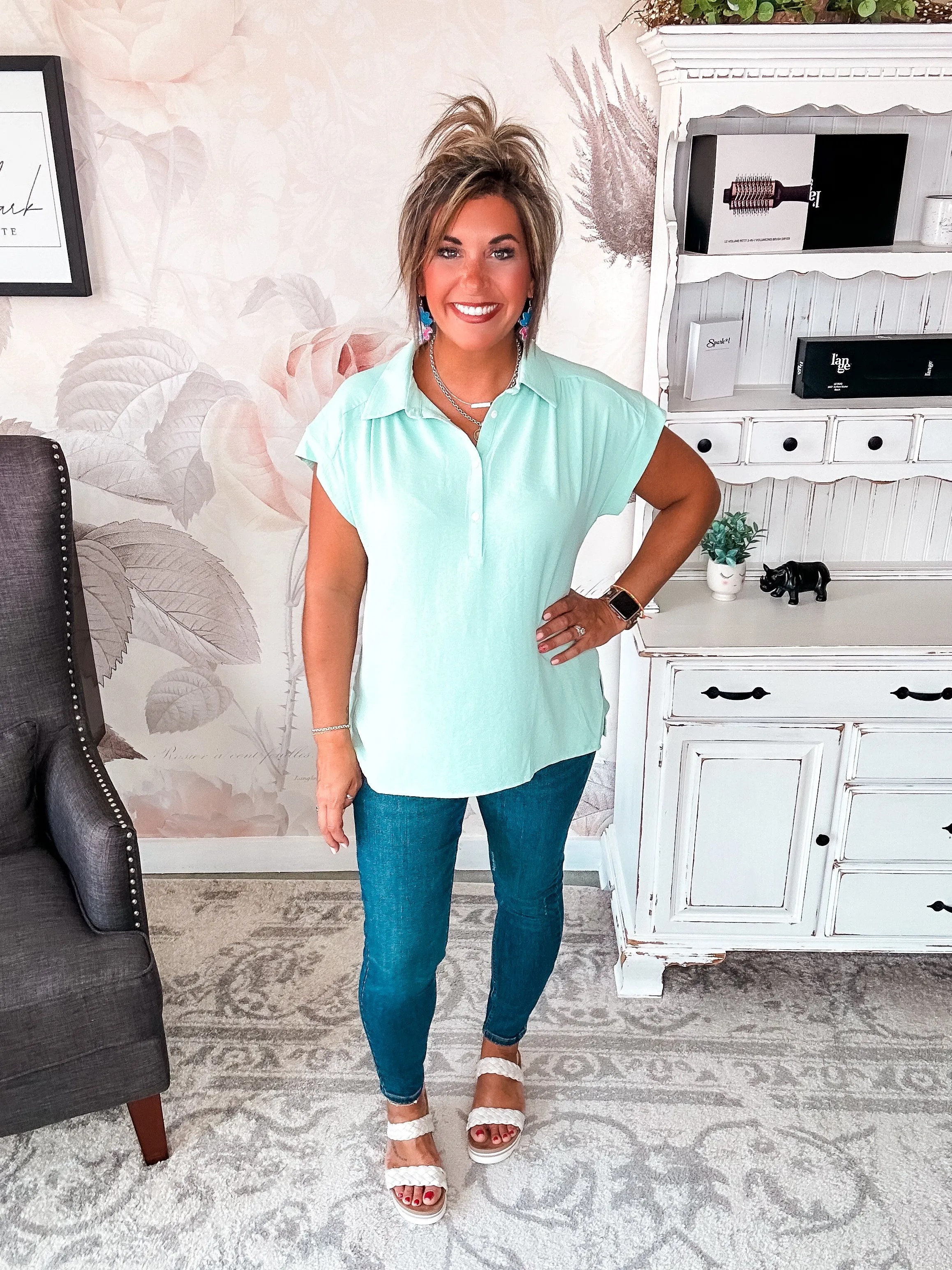Story Of My Life Blouse - Sage