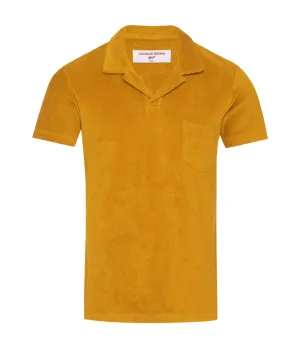 Terry Towelling Polo in Gold