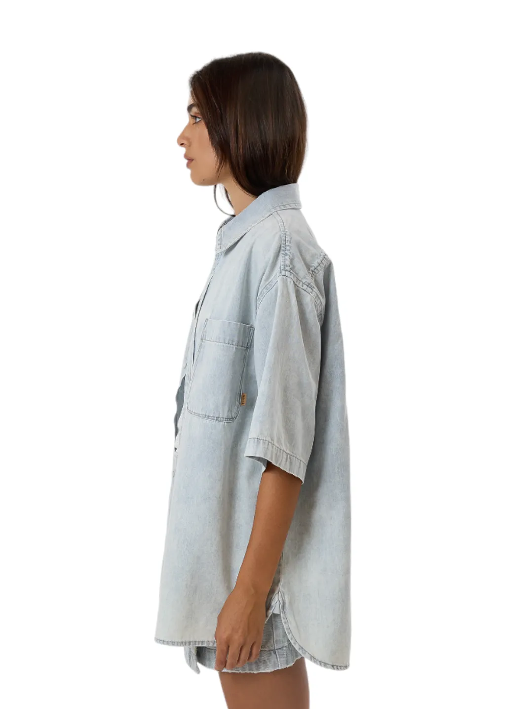 THRILLS - Darian Denim Shirt - Dirty Fade