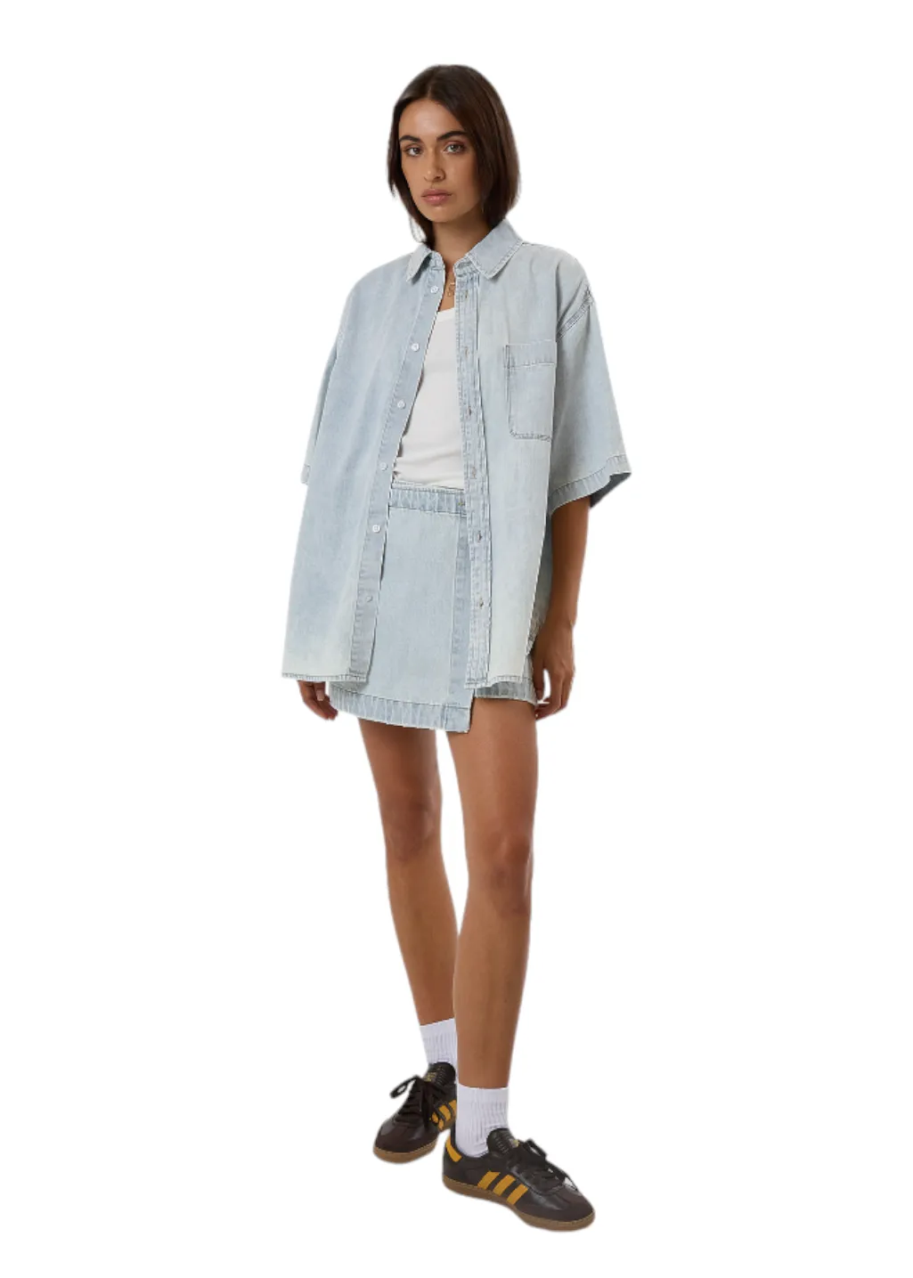 THRILLS - Darian Denim Shirt - Dirty Fade