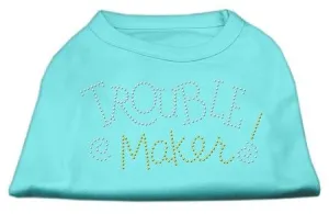 Trouble Maker Rhinestone Shirts Aqua XL (16)