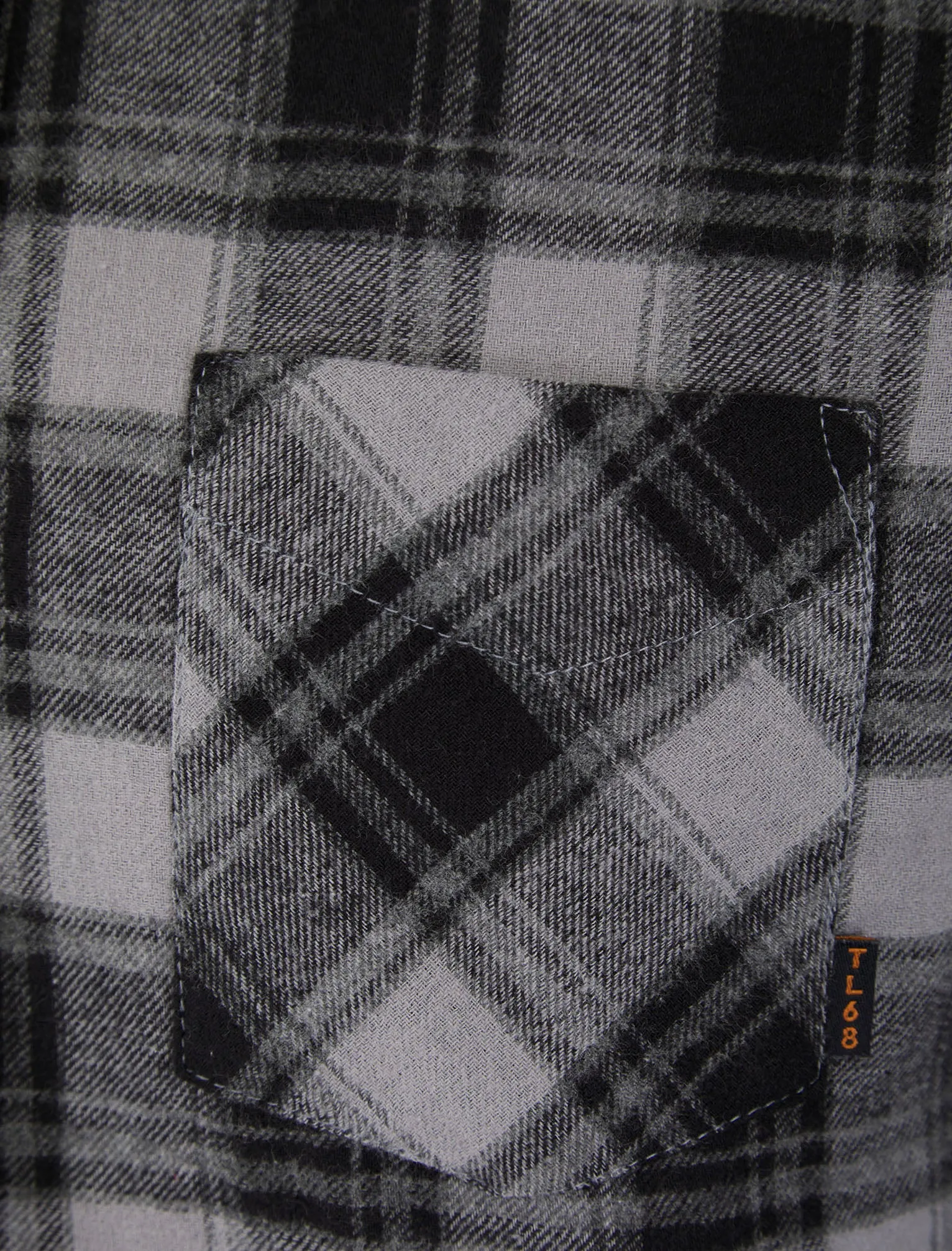 Urbion Yarn Dyed Checked Cotton Flannel Shirt in Sky Rocket Grey / Charcoal - Tokyo Laundry