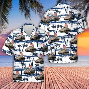 US Army M4A3(76)W HVSS, 4th Of July Hawaiian Shirt
