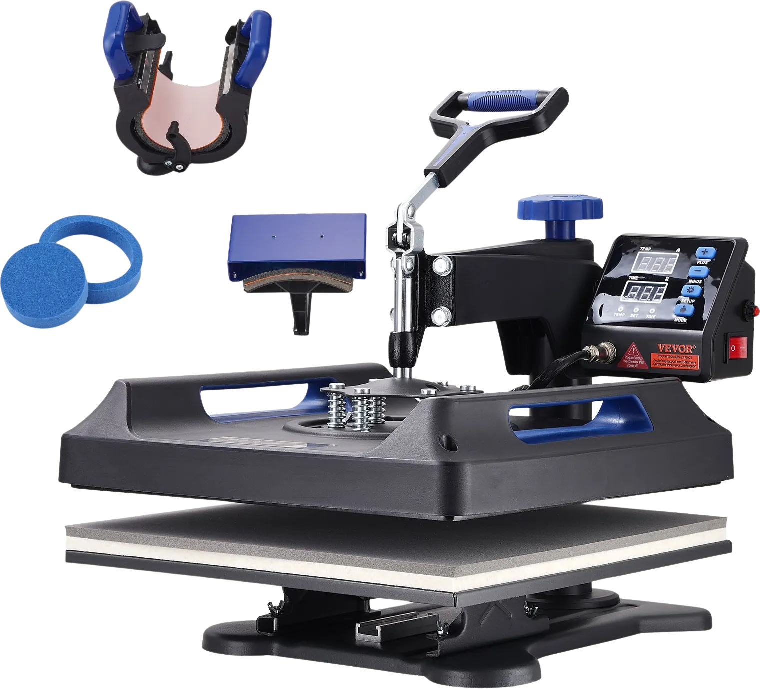 Vevor Heat Press 5-in-1 Machine 15" x 15" for Shirts Hats & Mugs New