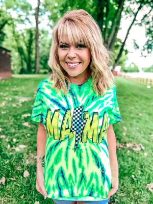 Vibrant MAMA Tie-Dye Tee