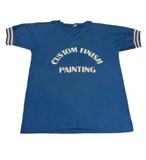 Vintage Blue Custom Finish Football T-shirt (M)